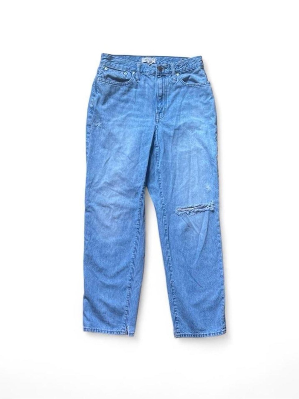 Madewell Light Wash Distressed Straight Leg Jeans Size 27